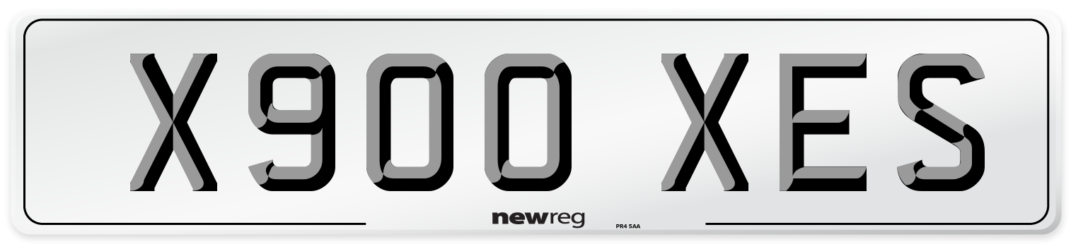 X900 XES Number Plate from New Reg